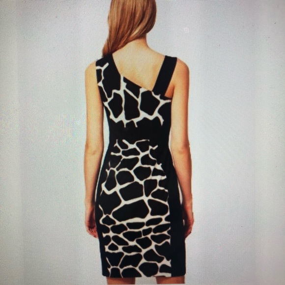 Karen Millen black/white giraffe print dress size2 - Picture 2 of 7